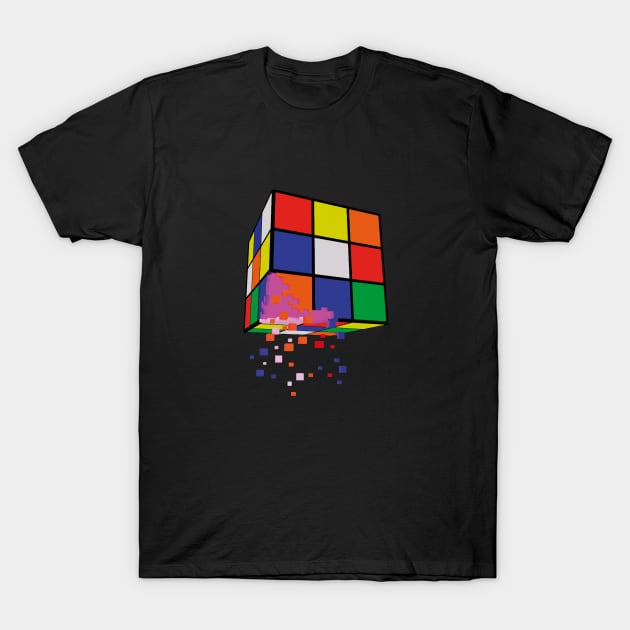 Rubik's Cube Pixel Art T-Shirt by Pixelart World 